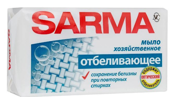Невская косметика Мыло хозяйственное Sarma Отбеливающее 140 г - купить ...