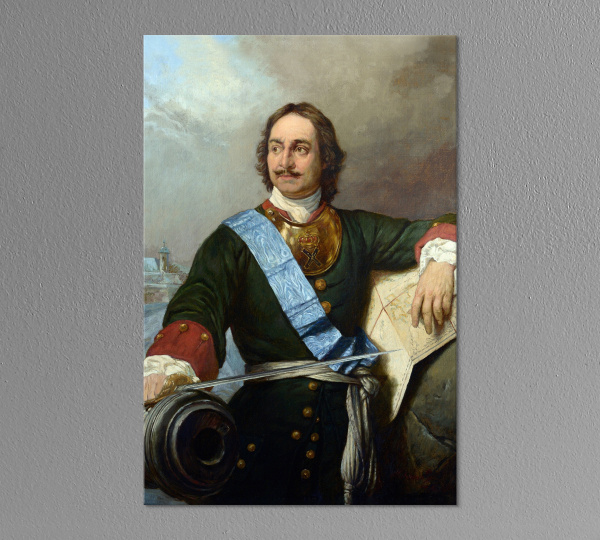 Картина интерьерная на синтетическом холсте Poly Print Art, "Петр ...
