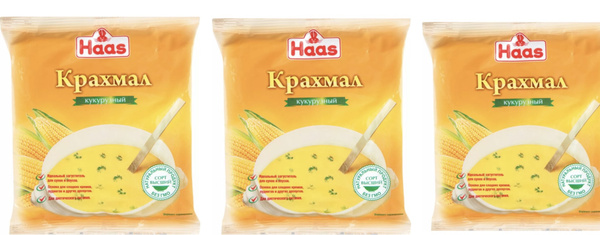 Крахмал Haas кукурузный 200 г 3 шт купить на OZON по низкой цене ...