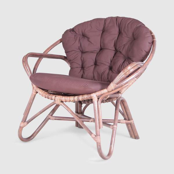 Кресло садовое Rattan grand Comfort с подушкой medium brown, садовая ...