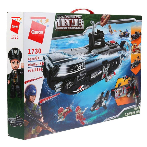 Конструктор подводная лодка, с фигурками, 1196 дет. Enlighten BRICK ...