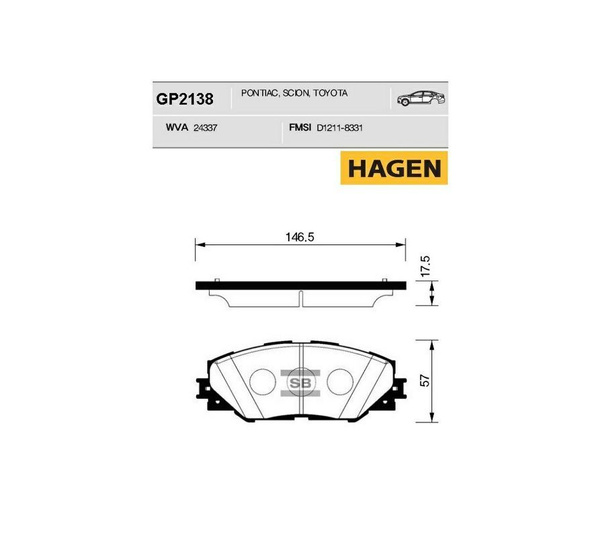 Колодки тормозные Sangsin Brake GP2138 Передние - купить по низким ...