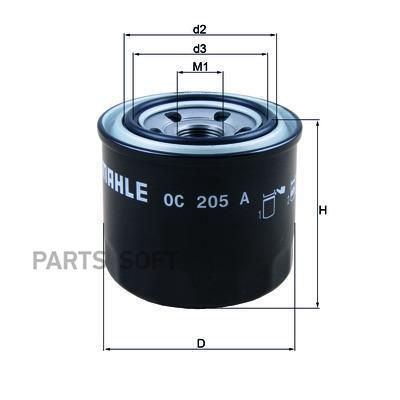 Фильтр масляный MAHLE MAHLEOC205A - купить по выгодным ценам в интернет ...