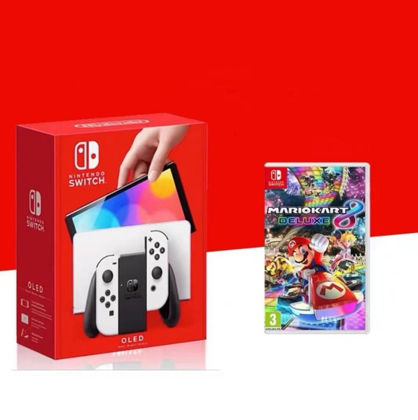 Игровая приставка Nintendo Switch OLED 64 ГБ белая / Содержит картридж ...