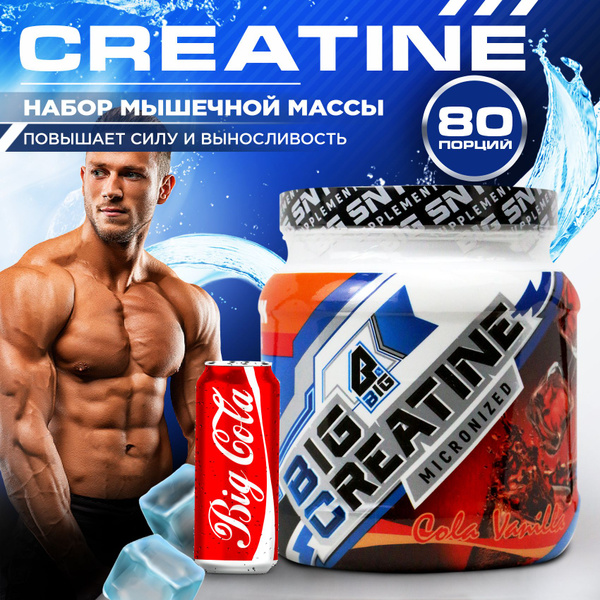 Креатин моногидрат BIGSNT BIG CREATINE для набора мышечной массы, силы ...