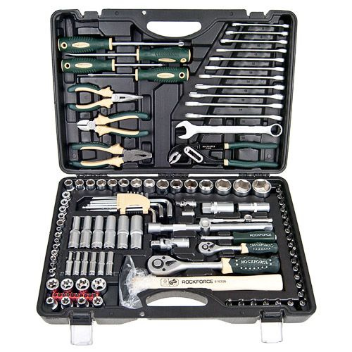 Набор инструмента RF-38901: 1/2"&1/4"DR с 6-гранными головками 122пр ...
