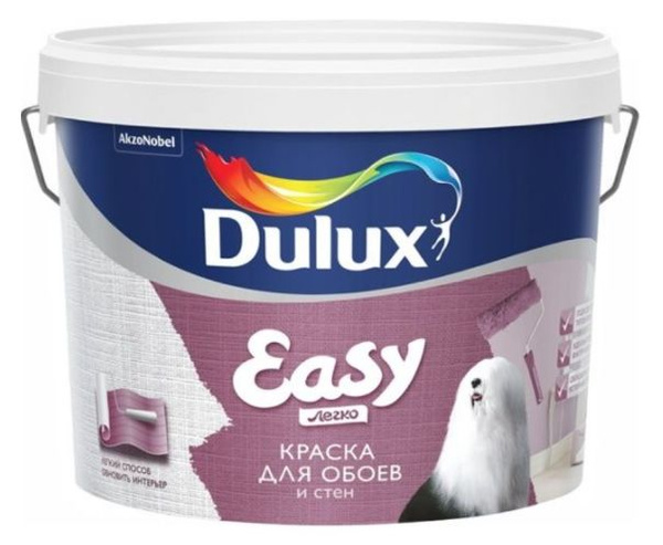 Краска DULUX для стен и обоев_BW Гладкая, Акриловая, Матовое покрытие ...