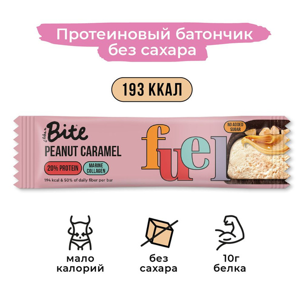 Протеиновый батончик Bite в шоколаде без сахара Арахис-соленая карамель ...