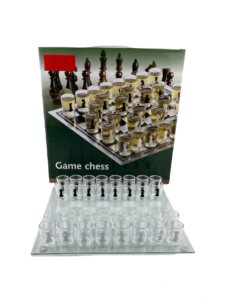 Настольная игра для взрослых / Пьяные Шахматы со стеклянной доской ...