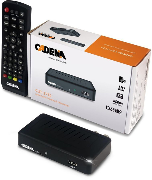 ТВ-тюнер Cadena TC CDT-1712, черный купить по выгодной цене в интернет ...