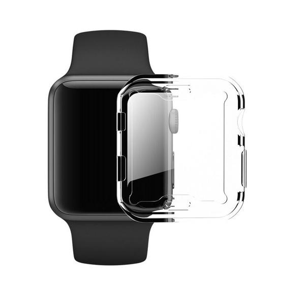 Защитный силиконовый противоударный чехол со стеклом для корпуса Apple ...