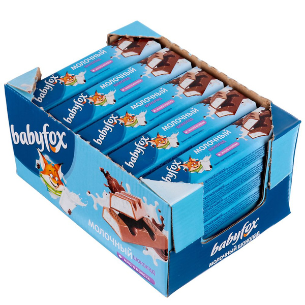 Батончик молочный шоколад Baby Fox 30 шт - купить с доставкой по ...