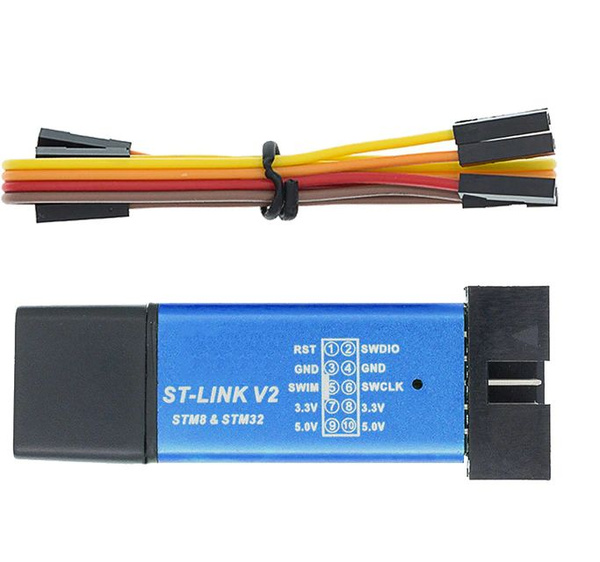 Программатор ST LINK Stlink ST-Link V2 для STM32 и STM8 с крышкой и ...