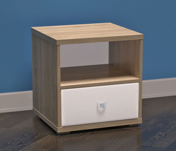 Тумба прикроватная ОММ Тумба "Болеро" ЛДСП+ЭКОКОЖА, 40x43x45 см ...