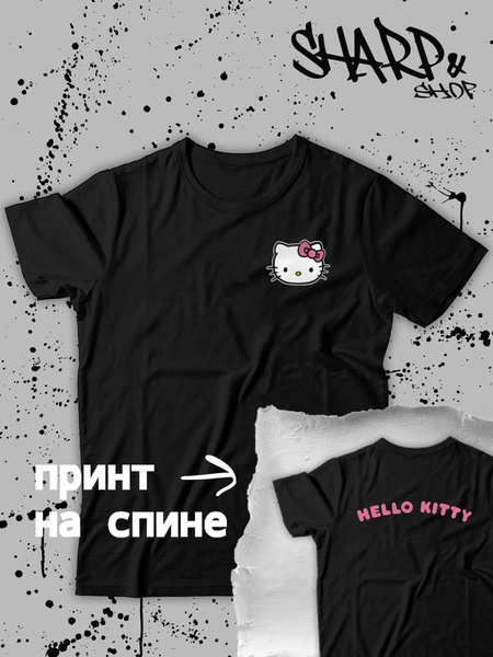 Футболка Футболка Hello Kitty Sharp&Shop, размер 48, цвет черный ...
