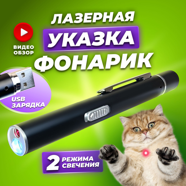 Лазерная указка мощная для кошек и собак с зарядкой USB - купить с ...