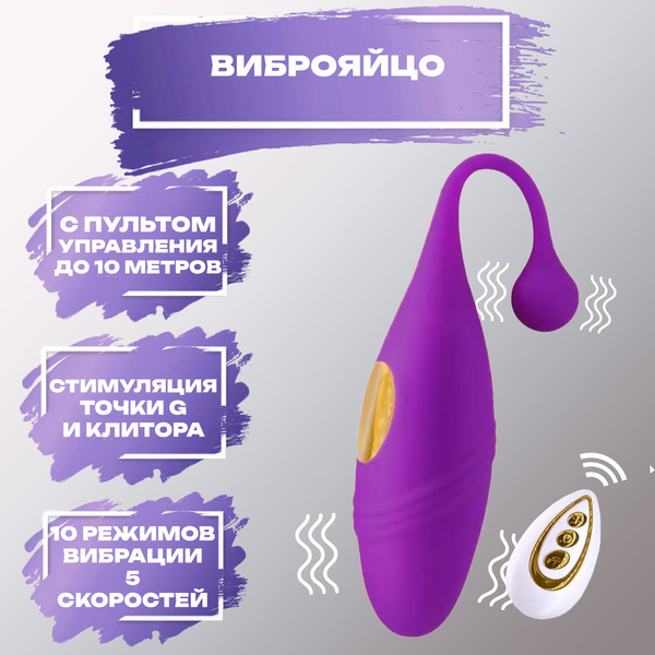 Виброяйцо на пульте, 10 режимов, фиолетовое - купить с доставкой по ...