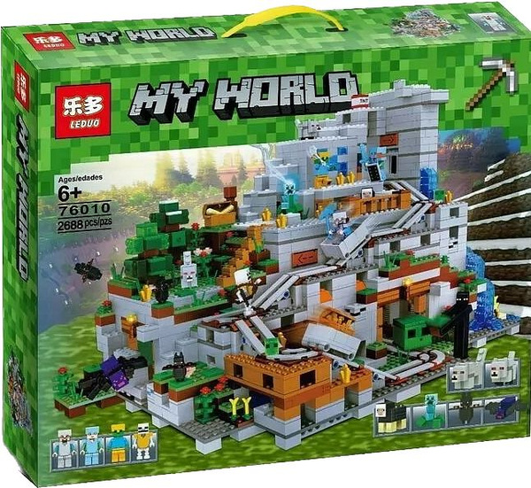 Конструктор Майнкрафт Горная пещера (Minecraft) 2688 деталей My World ...