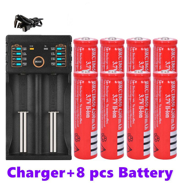 Зарядные литиевые аккумуляторы 3.7V 4200mAh, оригинальные 18650 для ...