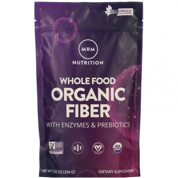 Клетчатка Organic Fiber пищевая добавка MRM Nutrition, с ферментами и ...