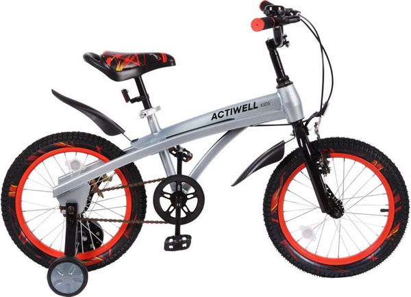 Велосипед детский двухколесный со съемными колесами ACTIWELL 16", Арт ...