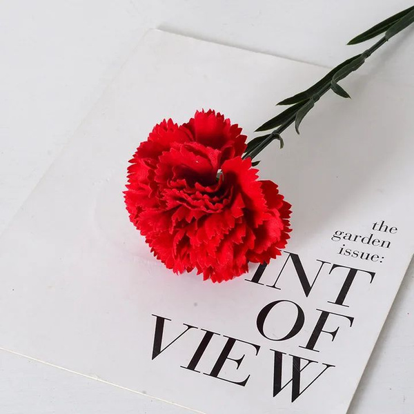 Гвоздики 2 шт, цветы искусственные на кладбище купить по выгодной цене ...