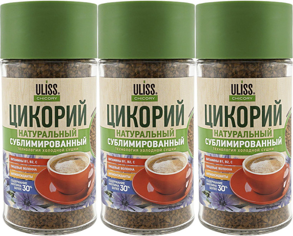 Цикорий Uliss Chicory натуральный сублимированный, комплект: 3 упаковки ...