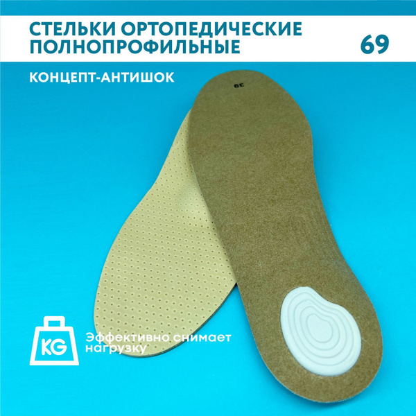Ортопедические стельки TALUS 69 (Концепт-Антишок), 38 анатомические, от ...