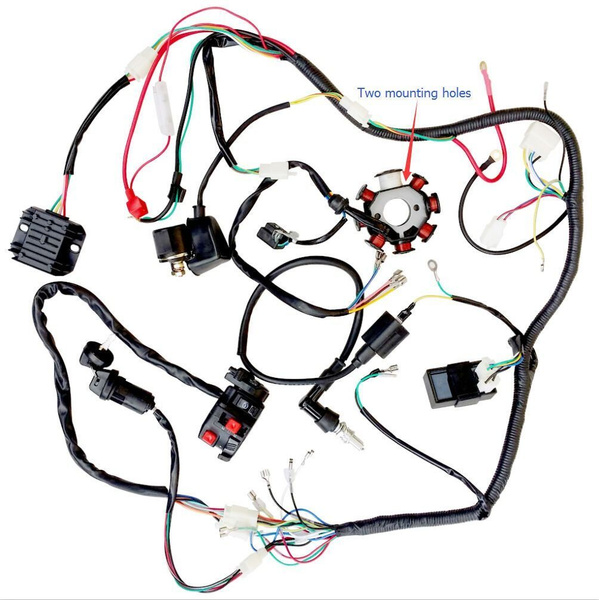 Подключение проводов квадроцикла Электрика статор жгут проводки CDI для 150CC 200CC 250CC Quad ATV багги Go Kart 