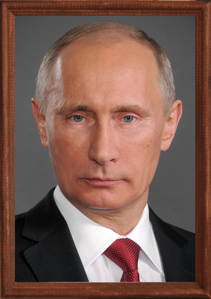 Портрет Путина в рамке 21х30 см / картина, постер, плакат Президент ...