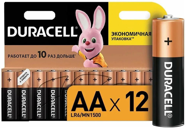 Батарейки щелочные (алкалиновые) Durасel Ваsic АА, 1,5В, 12шт ...