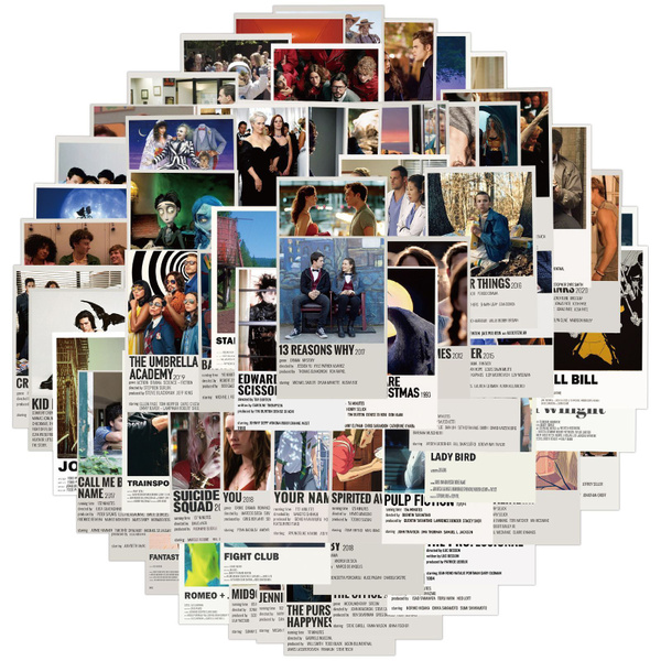 Наклейки "Фильмы и сериалы" 64 шт. в наборе. Стикерпак с кино. Стикеры ...