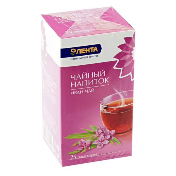 Чайный напиток Лента Иван-чай в пакетиках 1,8 г х 25 шт - купить с ...
