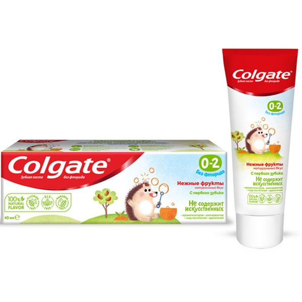 Colgate Зубная паста детская 0-2 Нежные фрукты без SLS, глютена, сахара ...