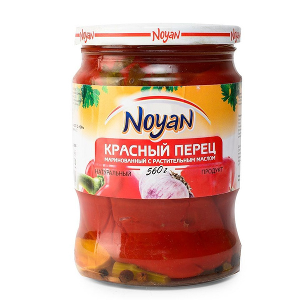 Красный перец сладкий маринованный с растительным маслом NOYAN 560 г ...