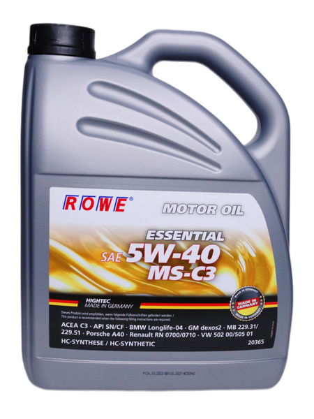 Масло моторное ROWE 5W-40 НС-синтетическое - купить в интернет-магазине ...