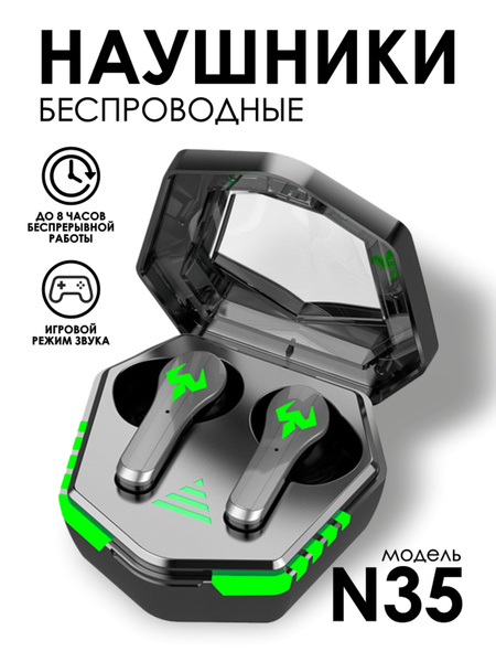 Наушники Вкладыши Беспроводные игровые наушники N35 TWS / Bluetooth с ...