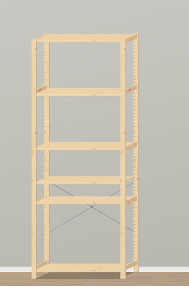 Стеллаж модульный Стеллаж_IVAR_stellage50_226_01_IKEA, 89х50х226 см ...