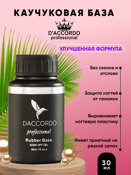 Каучуковая база 30 мл prof. Rubber base Daccordo - купить с доставкой ...