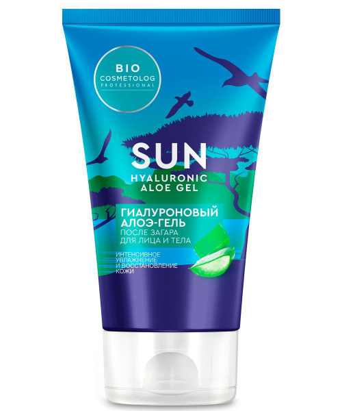 BioCosmetolog Гель-алоэ после загара для лица и тела, Гиалуроновый, 150 ...