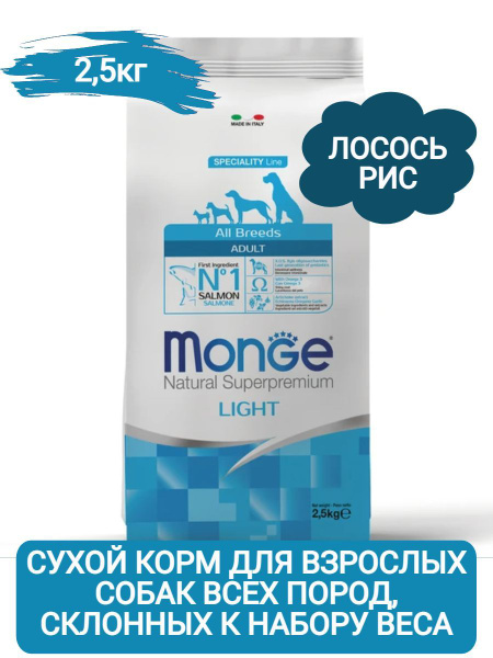 Monge Dog Speciality All Breeds Light Сухой корм для взрослых собак ...