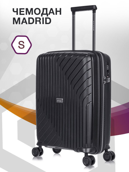 Чемодан маленький S на колесах полипропилен пластиковый Madrid ...