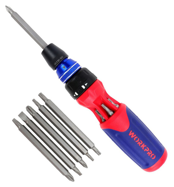 Отвертка 12-в-1 с трещоткой купить на OZON по низкой цене (1003751050)