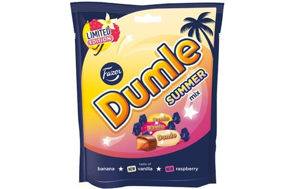 Конфеты Ирис в молочном шоколаде Fazer Dumle Summer Mix 180 гр - купить ...