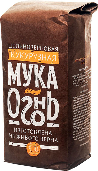 Мука Огонь Мука кукурузная цельносмолотая 500г - купить с доставкой по ...