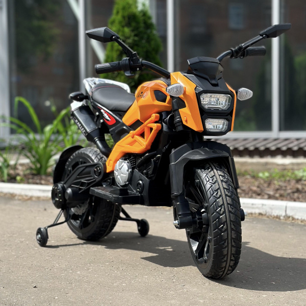 Электромотоцикл детский JOYOY/HARLEY на аккумуляторе, Оранжевый ...