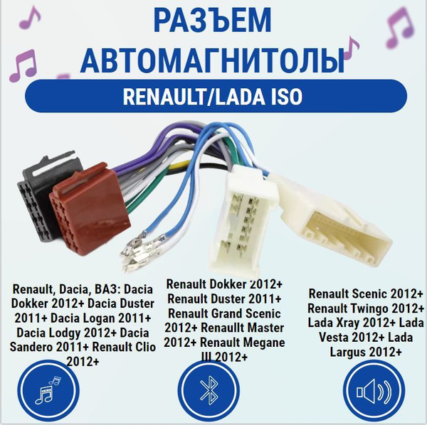 Разъем автомагнитолы для RENAULT LADA ВАЗ / ISO-коннектор - Радиозонд ...