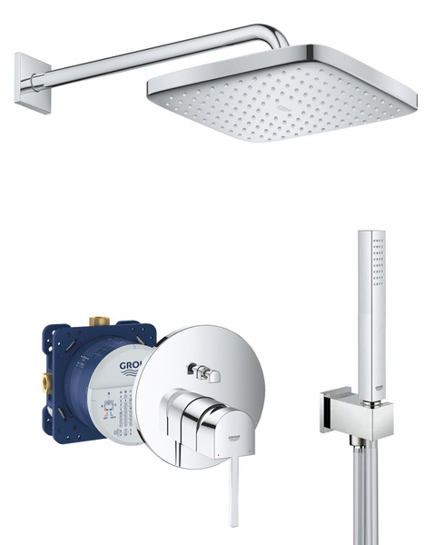 Душевая система с тропическим душем Grohe Plus Professional Cube 250 ...