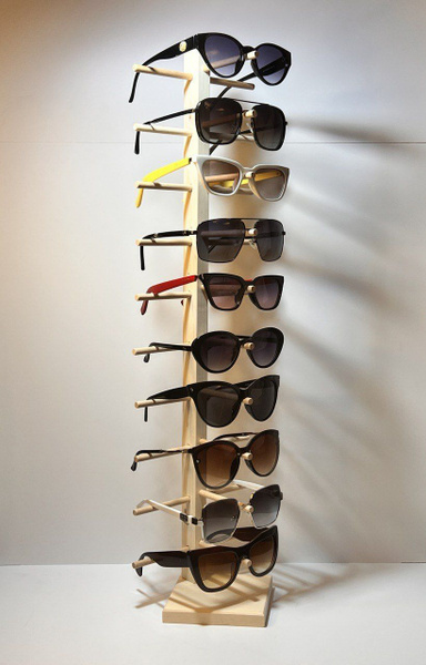 Деревянная стойка для очков 10 мест, стильная подставка для очков из ...