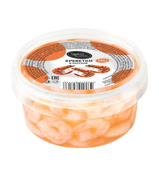 Креветки в рассоле PESCATORE FRANCESCO, 180 г - купить с доставкой по ...